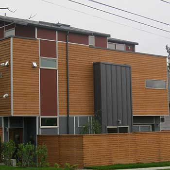 home with metal siding